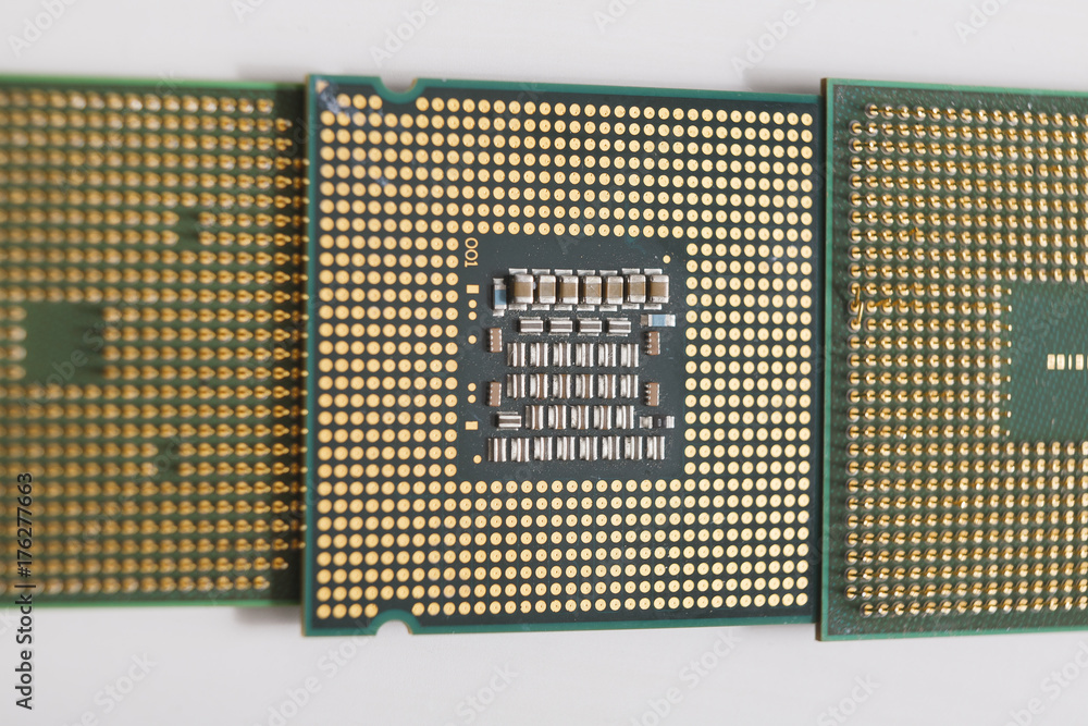 Aufkleber Computer processor chip close-up.