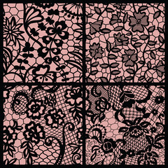 Set of lacy patterns.