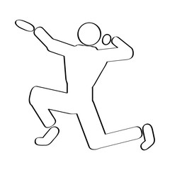 Isolated athlete icon on a white background, Vector illustration