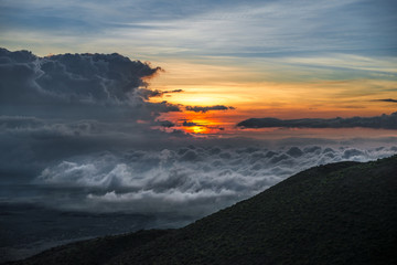 Fototapeta na wymiar Sunset on Mauna Kea,Hawaii