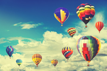 Obraz premium Hot air color balloon