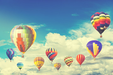 Hot air color balloon