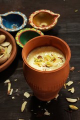 Rabdi or Rabri served in clay pot  - Diwali desserts