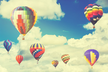 Obraz premium Hot air color balloon