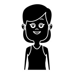Cute girl cartoon icon vector illustration graphic design