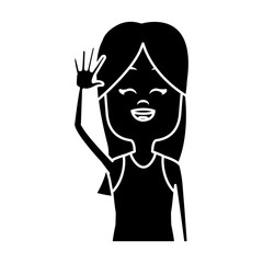 Cute girl cartoon icon vector illustration graphic design