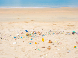 Pollution on the beach