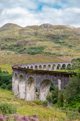 Glenfinnan Viaduct in Glenfinnan, Inverness-shire, Scotland.