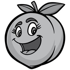 Peach Cartoon Illustration