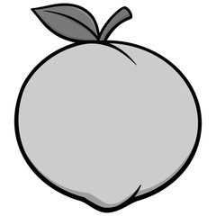 Peach Icon Illustration