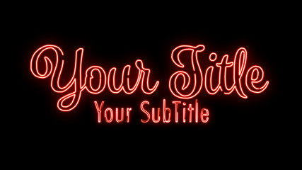 Neon Write-On Stroke Titles Pack