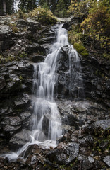 Fototapeta na wymiar Wild Mountain Waterfall