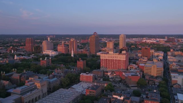 Aerial Connecticut Newhaven July 2017 Sunset 4K Inspire 2
