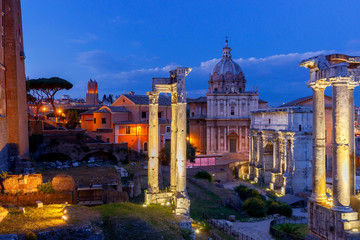 Obraz na płótnie Canvas Rome. Roman Forum at sunset.