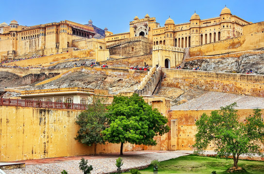 Amber Fort near Jaipur in Rajasthan, India