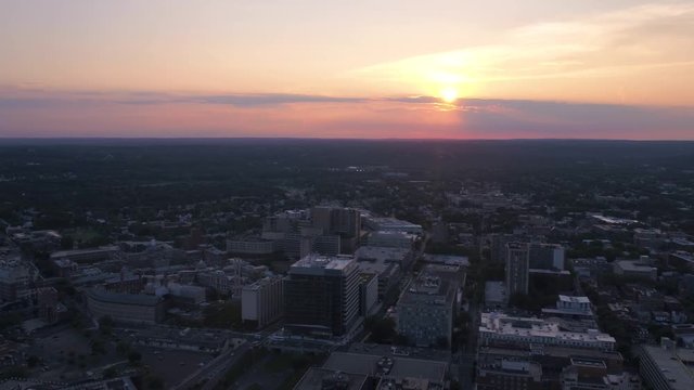 Aerial Connecticut Newhaven July 2017 Sunset 4K Inspire 2