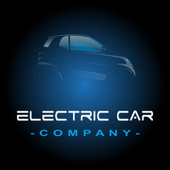 voiture électrique logo template illustration