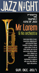Poster Jazz Festival Trumpet vector illustration