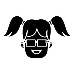 Girl with sunglasses icon vector illustration graphic design