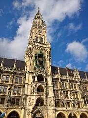 Fototapeta premium Munich, Gothic City Hall at Marienplatz, Bavaria, Germany