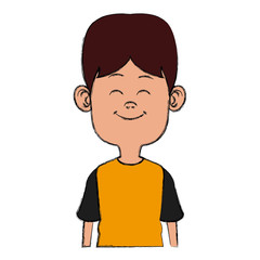 Cute and funny boy cartoon icon vector illustration graphic design