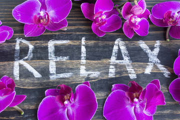 Word Relax with Pink Orchid