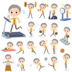 short hair old women_Sports & exercise