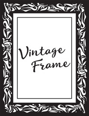 Decorative vintage frame. Vector illustration. Page decor.