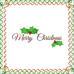 Christmas frame with greetings