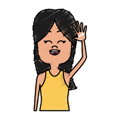 Cute girl cartoon icon vector illustration graphic design