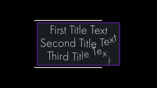 Double Bordered Title