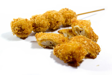 Appetizers is Batter-fried Chicken and Fish Ball