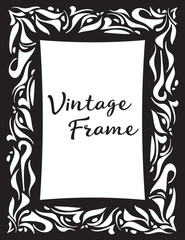 Decorative vintage frame. Vector illustration. Page decor.