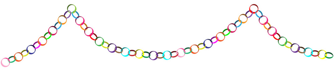 christmas paper chain vector