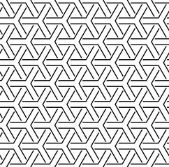 Vector seamless pattern. Modern stylish texture. Repeated geometric pattern with hexagonal tiles