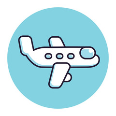 Airplane vector icon.