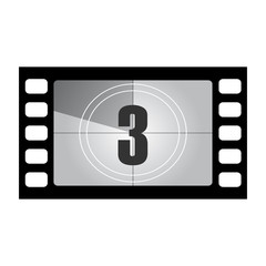 Old film strip with transparency. vector icon set