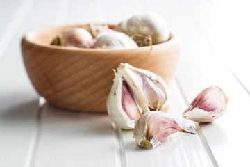 Fresh healthy garlic.