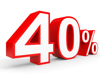 Forty percent off. Discount 40 %.
