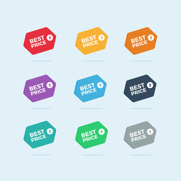 Flat design sale badge collection for e-commerce website and on-line shopping