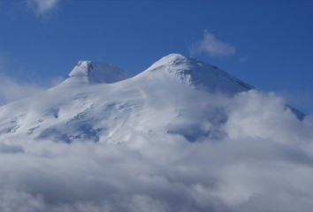 Elbrus - stratovolcano in the Caucasus - the highest mountain peak in Russia and Europe, included in the list of the highest peaks of the world "Seven peaks"
