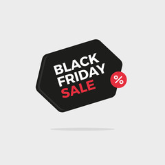 Black Friday flat design sale badge for e-commerce website and on-line shopping