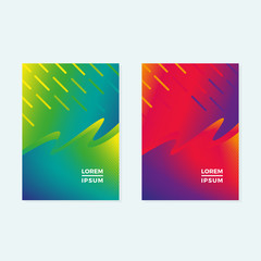 Cover design template set with modern color gradient