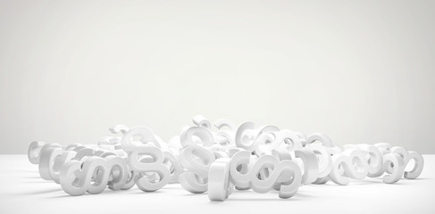 paragraph pile 3d rendering