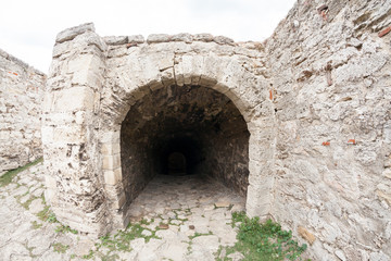 Fototapeta na wymiar Baba Vida, a medieval fortress in Vidin, in northwestern Bulgaria. Fisheye lens used 