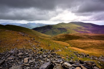 Sunlight on Skiddaw Forest