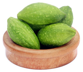 Fresh green medicinal haritaki fruits