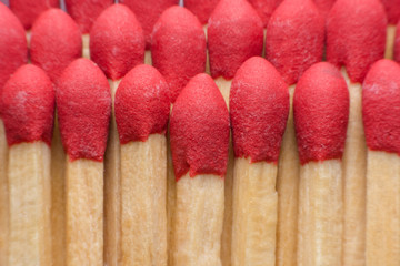 Close-up red matches,wooden match