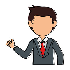 businessman avatar character icon vector illustration design