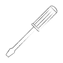 screwdriver tool isolated icon vector illustration design
